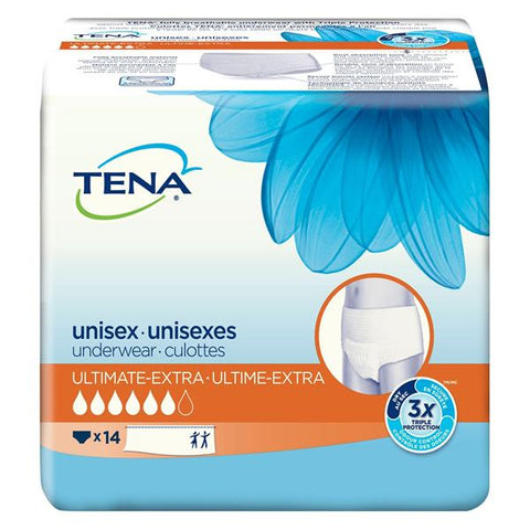 SCA Incontinence Brief Tena Unisex Small 25-35" Heavy Odor Control White 64/Ca - 72116