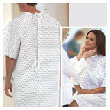 Fashion Seal Gown Patient Cotton / Polyester Unisex Snow Flake Center Back Overlap NS Each - 1736