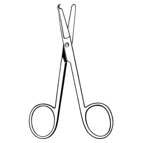 Sklar Instruments Scissors Stitch Spencer Econo 4-1/2" Blunt/Blunt Smooth Curved SS Disp 12/Bx - 21-352