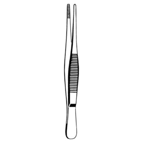 Sklar Instruments Forcep Dressing Econo 5" Blunt Tip Serrated Straight Stainless Steel 12/Bx - 21-710