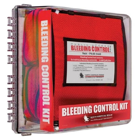 Rescue Essentials Kit Bleeding Control Public Access With Nitrile Gloves/Rugged Case 8/Pk - 80-0474