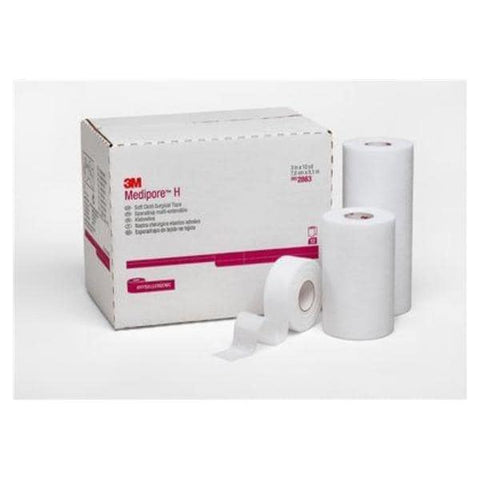 3M Medical Products Tape Surgical Medipore Soft Cloth 2"x2yd White 48 RL/Ca - 2862S