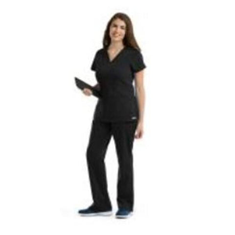 Grey's Anatomy (TM) Scrub Top Greys Anatomyâ„¢ 41452 Womens Large Black Each - 41452-01-L