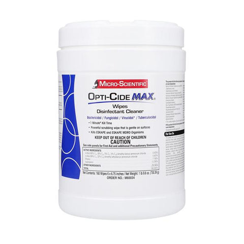 Micro Wipes Disinfectant Opti-Cide MAX 12/Ca - Scientific, LLC - M60034