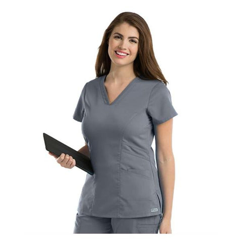 Grey's Anatomy (TM) Scrub Top Greys Anatomyâ„¢ 41452 Womens 2X Large Granite Each - 41452X9102XL