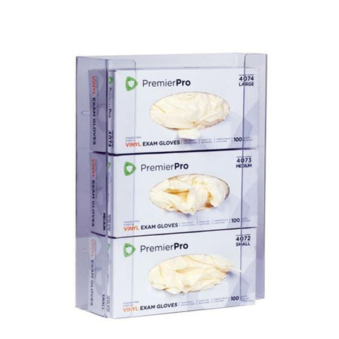 S2S Global Holder Glove Box PremierPro PETG Plastic Clear 10/Ca - 4701