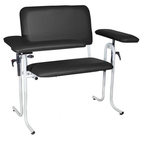 Dukal Corporation Upholstered Chair Tech-Med Black Bariatric/700lb Capacity Padded Back/Seat 1/Cs - 4382XF-BLK