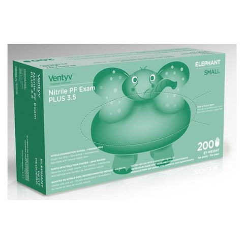 Ventyv Gloves Exam Powder-Free Nitrile Latex-Free Small Violet Blue 200/Bx, 10 BX/CA - 10334101