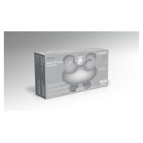 Ventyv Gloves Exam Powder-Free Nitrile Latex-Free X-Large Violet Blue 180/Bx, 10 BX/CA - 10337101