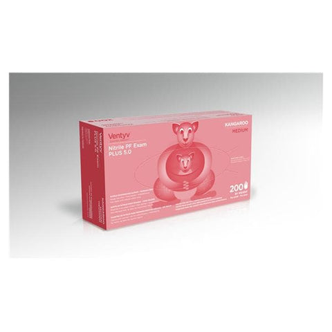 Ventyv Gloves Exam Powder-Free Nitrile Latex-Free Medium Blue 200/Bx, 10 BX/CA - 10335103
