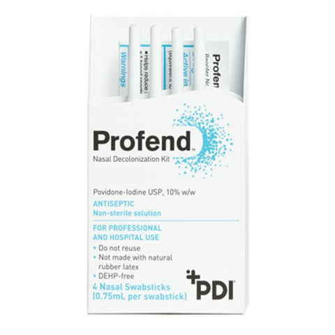 PDI Professional Disposables Swabstick Nasal Decolonization Profend Povidone-Iodine 1's 0.75mL 12/Bx, 4 BX/CA - X12048