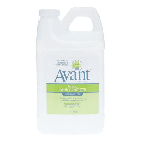 B4 Brands Sanitizer Hand Gel Avant Ethyl Alcohol 64 oz Fragrance Free Each, 3 Each/CA - 12089-64-FF