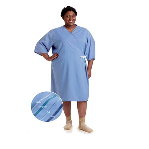 Medline Industries Inc Gown Exam Medium Evergreen Open Front Each - MDTPG7RFOBLU2