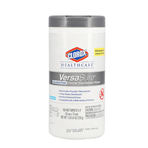 Healthlink Wipes Surface Disinfectant Clorox VersaSure Canister 150/Pk, 6 PK/CA - HCH 31758