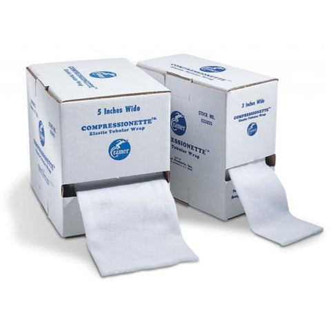 Cramer Products Bandage Support Compressionette Cotton/Elastic 5"x11yd Tubular White NS Rl - 33893