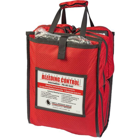 North America Rescue LLC Kit Bleeding Control Public Access 16x16x8" Red Each - 80-0461