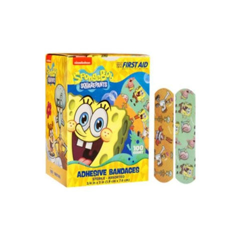 Dukal Corporation Bndg Adh Strp Prntd PE Wht Crss 1Aid Stt Strp 1.75x3 Spngbb Sqpnts LF 100/Bx, 12 BX/CA - 1087745