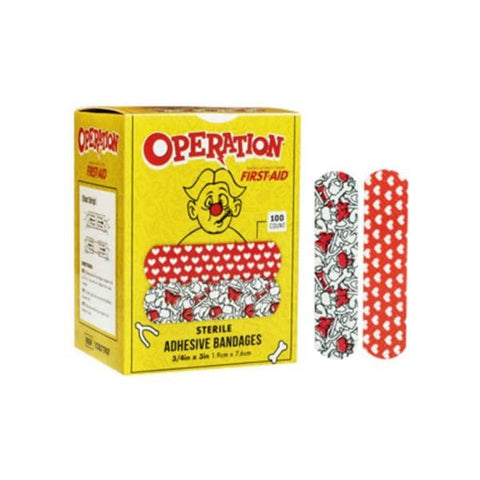 Dukal Corporation Bndg Adh Strp Prntd PE Wht Crss 1Aid Stt Strp .75x3 Flxbl Op LF 100/Bx, 12 BX/CA - 1087747