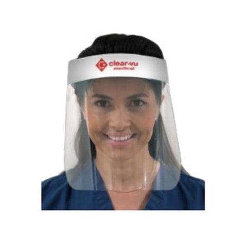 Clear Shield Protective Pre-Assembled Clear / White 50/Bx - Vu Medical - CME4141-801