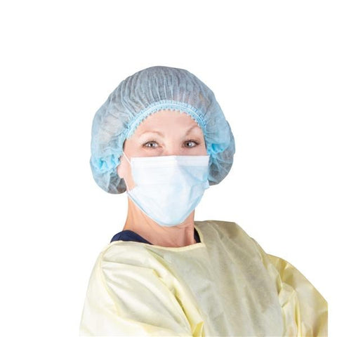 Dukal Corporation Cap Bouffant 24 in One Size Fits Most Blue 100/Bg, 10 BG/CA - 324-10