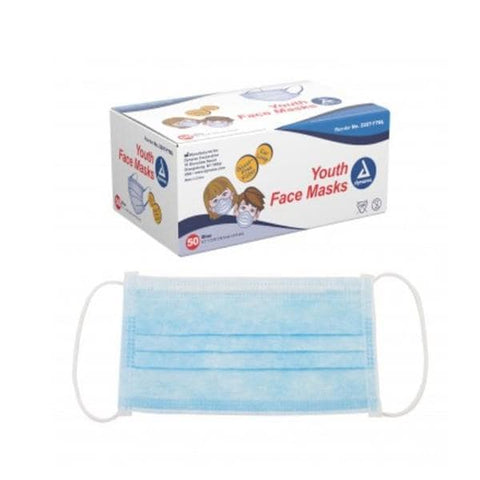 Dynarex Corporation Mask Youth Not ASTM Rated Blue 50/Bx, 12 BX/CA - 2207-YTBL