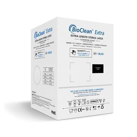 Ansell Healthcare Products LLC Gloves Cleanroom Bioclean Extra Powder-Free Latex Sm 6.5-7 Strl Natural 200Pr/Ca - BLAS-S