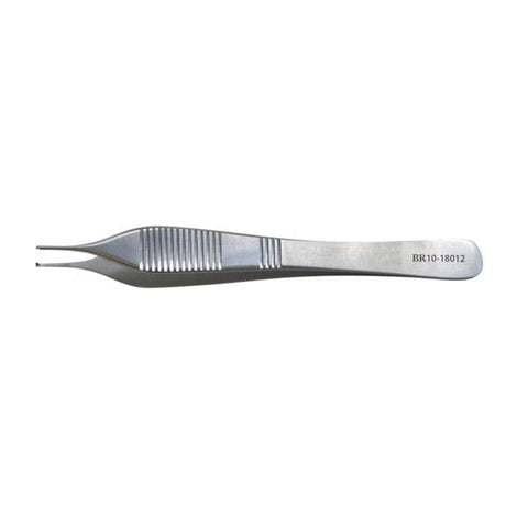 Hermann Medizentechnik Forcep Tissue Adson 4-3/4" 1x2 Teeth Stainless Steel Each - BR10-18012