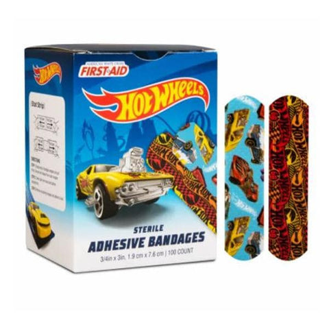 Dukal Corporation Bandage Plastic Stat Strip 3/4x3" Hot Wheels 100/Bx, 12 BX/CA - 1087750
