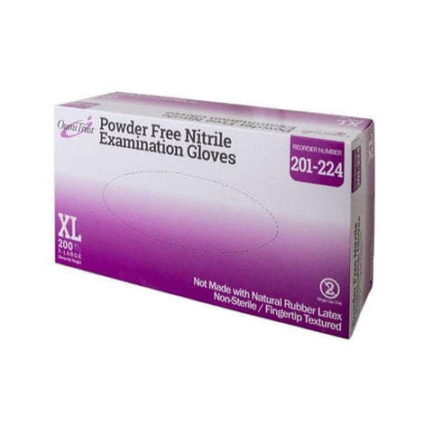 OMNI INTERNATIONAL CORP Gloves Exam OmniTrust Powder-Free Nitrile Latex-Free X-Large 200/Bx, 10 BX/CA - 201-224