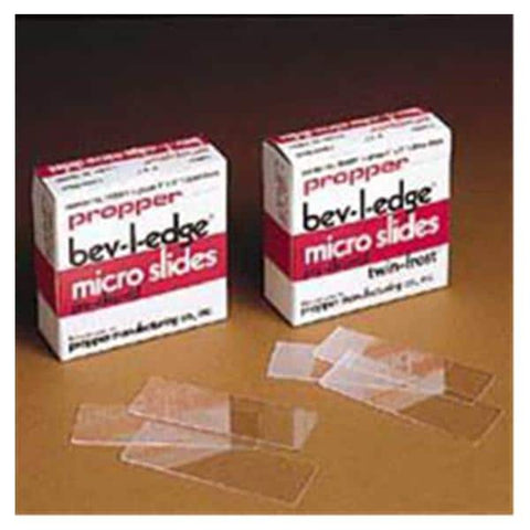 Propper Mfg Co Bev-L-Edge Plain Microscope Slide 3x1" Clear With Beveled Edges 72/Bx - 15300100
