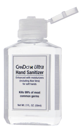 CanDo Ultra Hand Sanitizer with Aloe Vera, Flip Cap, 2 oz.