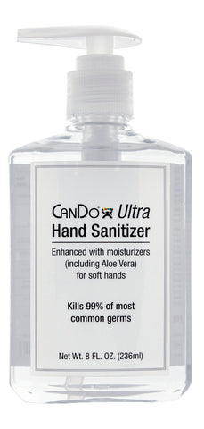 CanDo Ultra Hand Sanitizer with Aloe Vera, Pump Dispenser, 8 oz.