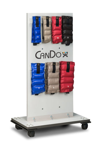 CanDo Mobile Weight Rack with Accessories (Cuff Weights and Dumbbells)