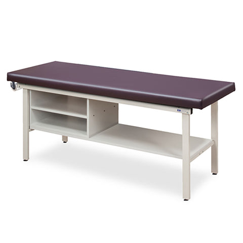 Clinton, Alpha-S Treatment Table, 1-Section, Tiered Shelving Unit, 1 Shelf, 72" x 27" x 31"
