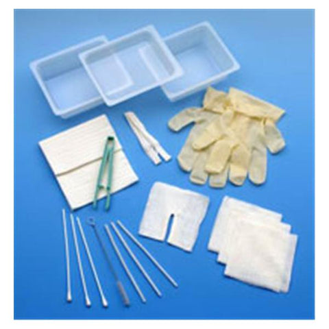 Vyaire Medical Inc Set Tracheostomy Care Complete With Vinyl Gloves/3 Rigid Basins LF Sterile Each, 20 Each/CA - 4681A