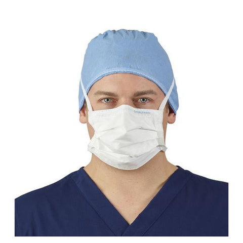 O & M Halyard Mask Surgical Fog-Free White 50/Bx - 49310