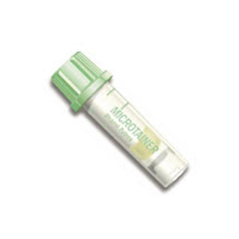 Becton Tube Capillary Microgard 250-500ul 8mm Plstc Lthm Hep/Gl Mint Green/Clear 50/Bx, 4 BX/CA - Dickinson - 365985