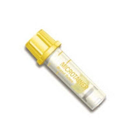 Becton Tube Capillary Microgard 400-600ul 8mm Plstc Cl Actvtr/SSrm Sprtr Gold 50/Bx, 4 BX/CA - Dickinson - 365967