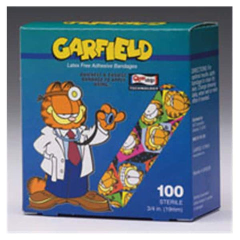 National Distribution & Contra Bandage Strips Plastic Careband 3/4x3" Flexible Garfield LF 100/Bx, 12 BX/CA - ASO GAR5293-01