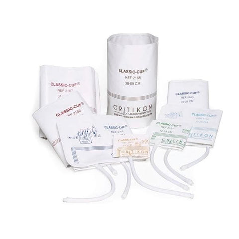 GE Precision Healthcare Cuff Blood Pressure Critikon Classic-Cuf 6-11cm Neo Size 3 Arm White/Green 20/CA - 2628