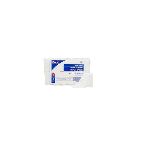 Dukal Corporation Bandage 2"x4.1yd Conforming Gauze White LF Non-Sterile 12/Bg, 8 BG/CA - 602