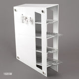 Globe Scientific Pipette Storage Rack, 4 Compartment, Includes 2 Accessory Holders, ABS, Magnetized