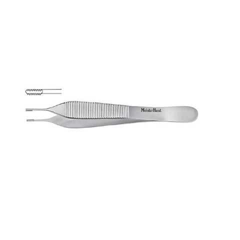 Miltex Forcep Tissue Adson Meister-Hand 4-3/4" Straight 7x7 Side Grasping Teeth SS Each - Integra Miltex - MH6-124
