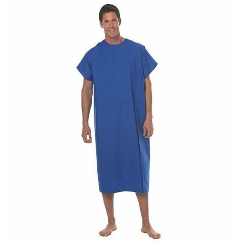 Fashion Seal Gown Patient Polyester / Cotton Sheeting One Size Unisex Blueberry Adult Each - 630