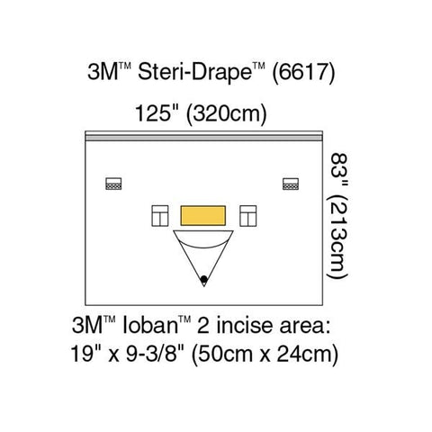 3M Medical Products Drape Isolation Steri-Drape Ioban Plastic 4x5/Ca - 6617