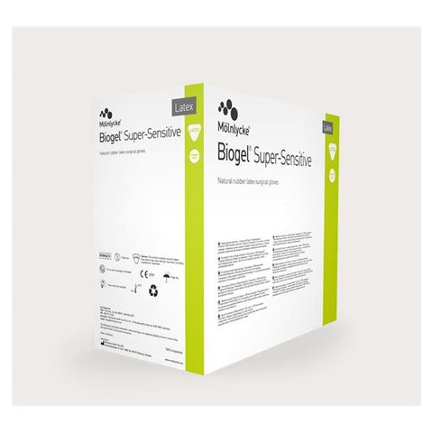 Molnlycke Healthcare Gloves Surgical Biogel Super-Sensitive Powder-Free Latex 6 Sterile Straw 4Bx/Ca - 82560