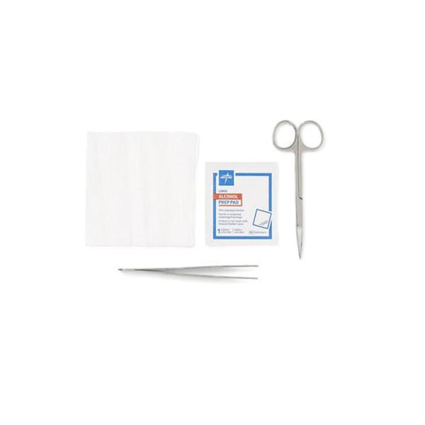 Medline Industries Inc Tray Suture Removal Comfort Loop With Gauze 4x4" 4-Ply/Forceps LF 40/Ca - DYND71010