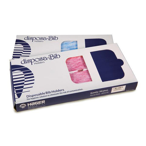 Hager Worldwide Inc Bib Holder Disposa-Bib Floral Pink 200/Bx - 605270