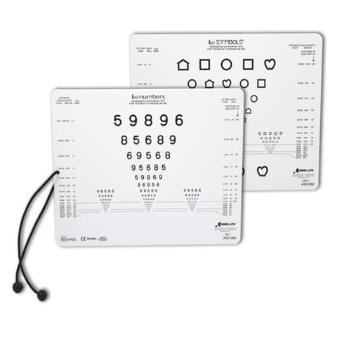Good Card Vision Testing 16" Testing Distance 8x10" Eachch - Lite Co - 251000