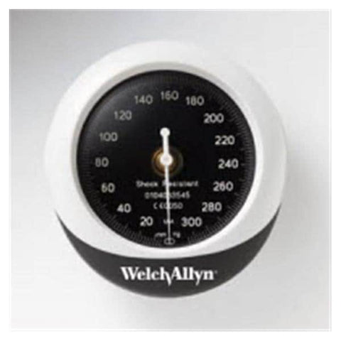Welch Gauge Aneroid DuraShock Silver Series 300mmHg Black/Gray 1/ Each - Allyn - DS45A